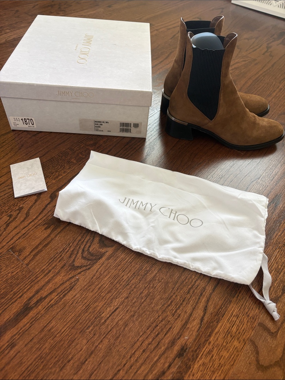 Jimmy Choo Rourke 45 Boot in Clove Size 38.5